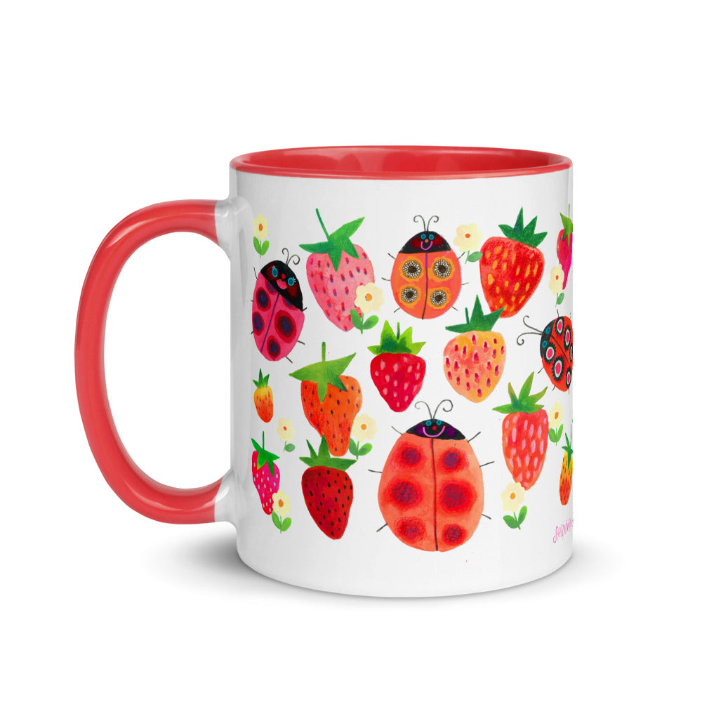 Lady Bugs & Strawberries Mug